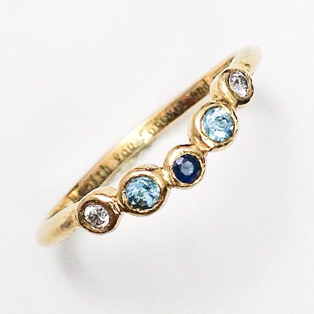 Something blue Diamond Engagement ring photo at studio Rui & Aguri Fine Jewelry