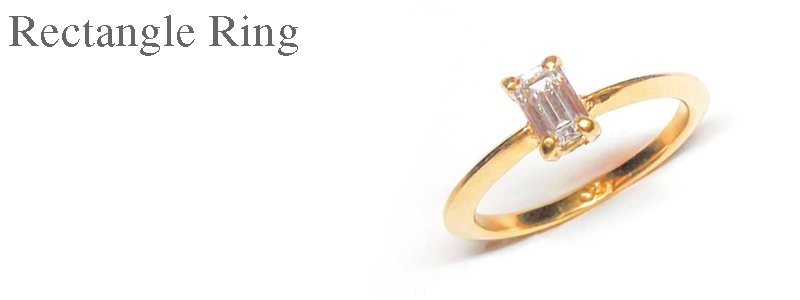 Emerald cut Diamond Yellow Gold Ring Rui & Aguri Fine Jewelry