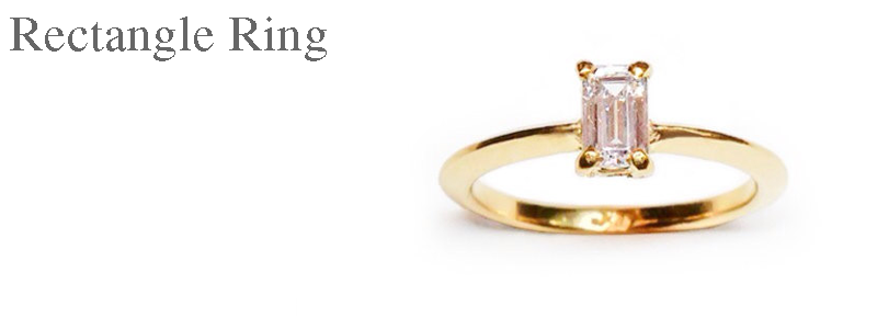 Emerald Cut Diamond Yellow Gold Ring Rui & Aguri Fine Jewelry